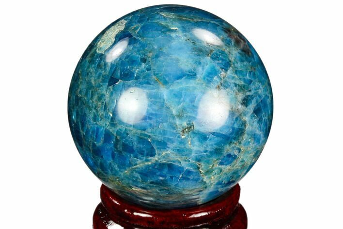 Bright Blue Apatite Sphere - Madagascar #121852